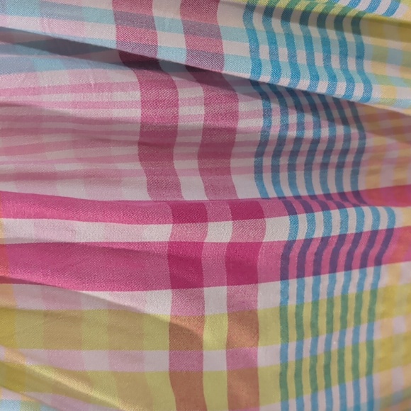 Colorful Plaid Women's Top 3X - Picture 3 of 9